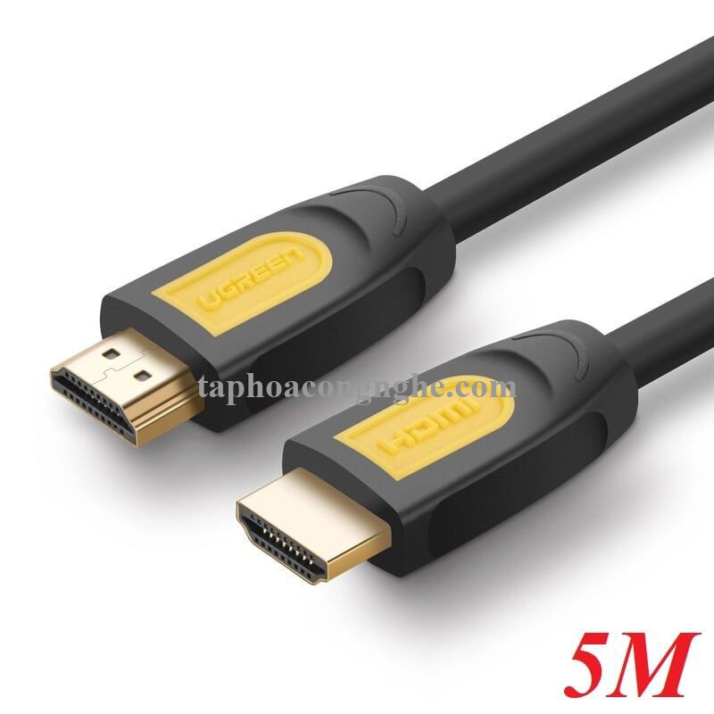 Ugreen 10167 5M màu Vàng Cáp tín hiệu HDMI chuẩn 1.4 hỗ trợ phân giải 4K * 2K HD101 30010167
